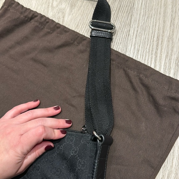 Gucci Monogram Canvas and Leather Messenger Crossbody Bag - Picture 5 of 11